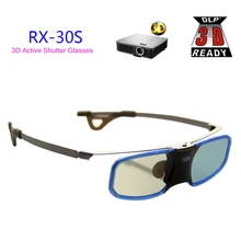 Free Shipping 3D DLP Projector TV Aluminum Active Shutter Glasses with Clip for Myope For BenQ