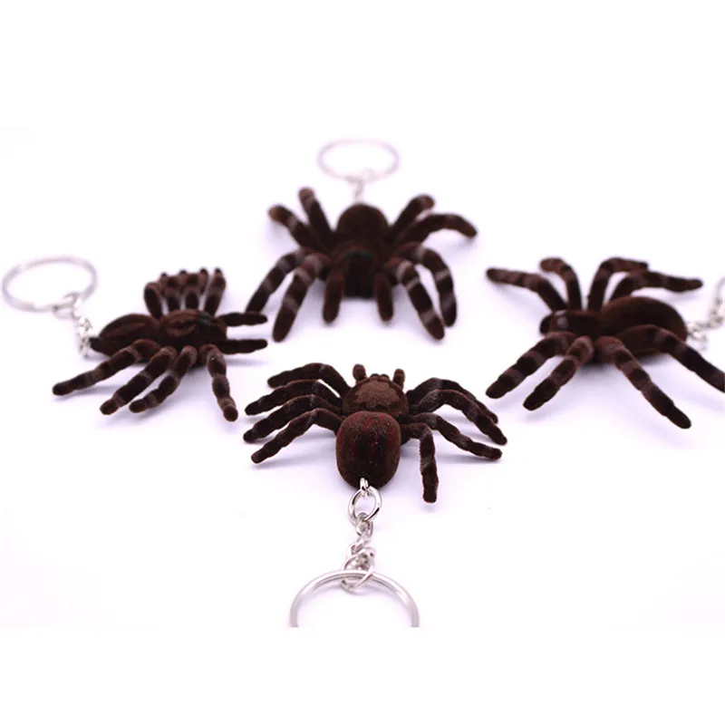 Милый мини-паук помпон брелки для женщин девочек плетеная обувь ручной работы из искусственного кроличьего меха паук брелки пушистые автомобильные брелоки