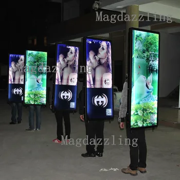 

5PCS Outdoor LED Walking Billboard Single Sided Mobile LED Backpack Light Box for Outdoor Advertising