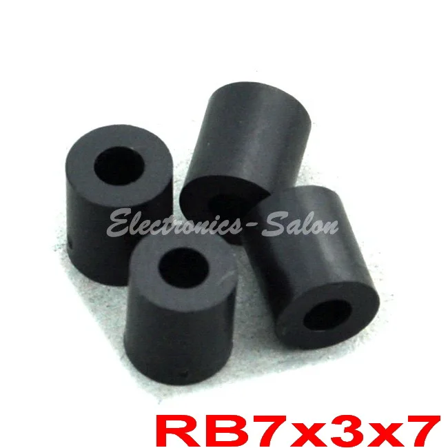 

( 50 pcs/lot ) 7mm Black Nylon Round Spacer, OD 7mm, ID 3.2mm, for M3 Screws, Plastic.