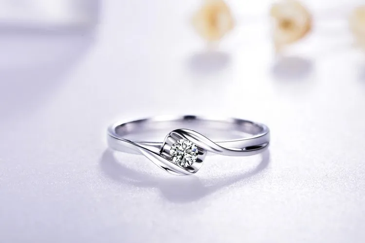 Обручальное кольцо для женщин с кубическим цирконием, блестящее круглое кольцо с круглой огранкой, юбилейное кольцо бесконечности, серебряное кольцо-Пасьянс из натуральной 925 пробы