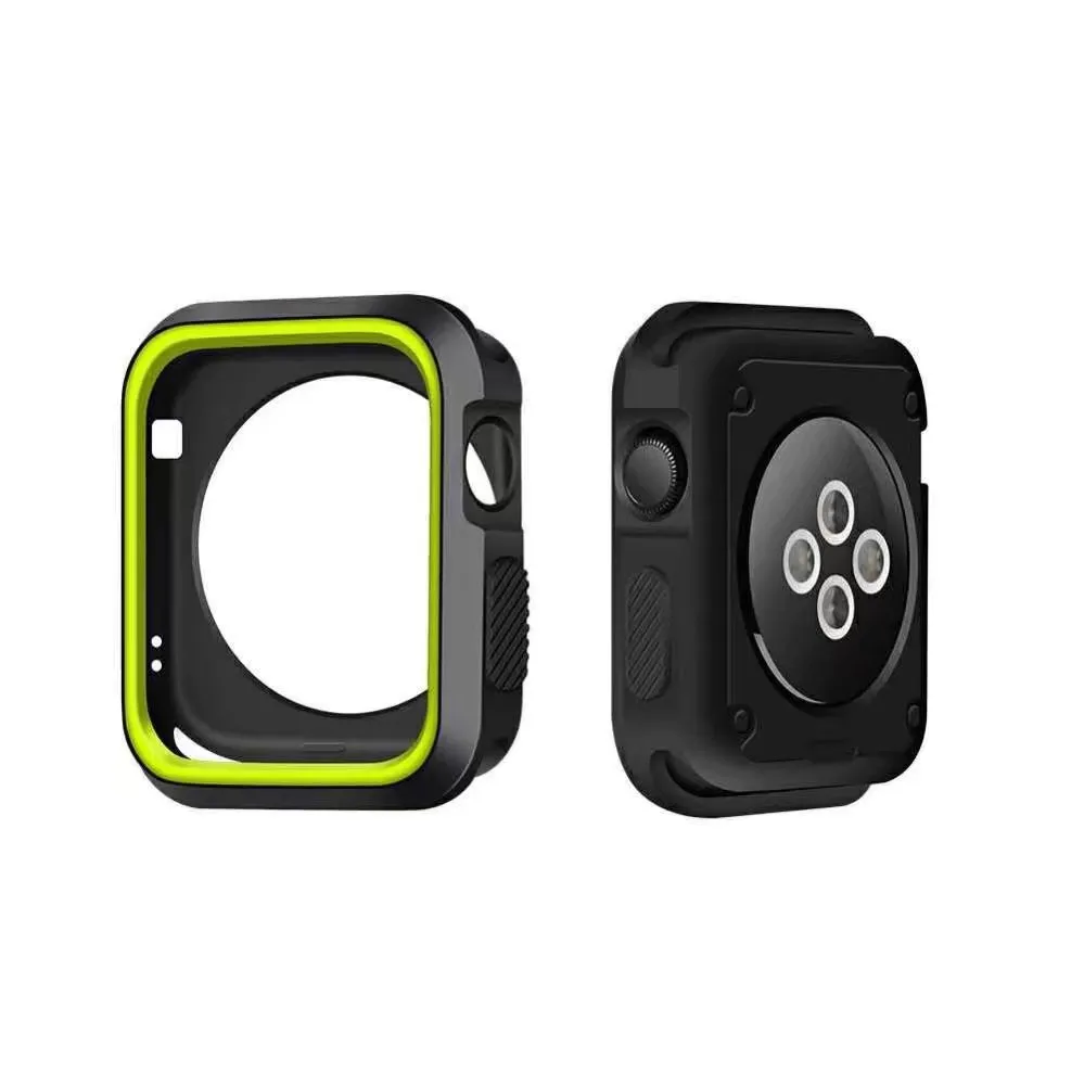 Stylish Colorful Soft Silicone Cover for iWatch Serise 3 2 1 Apple Watch Case Protective Shell 38mm 42mm Perfect Match