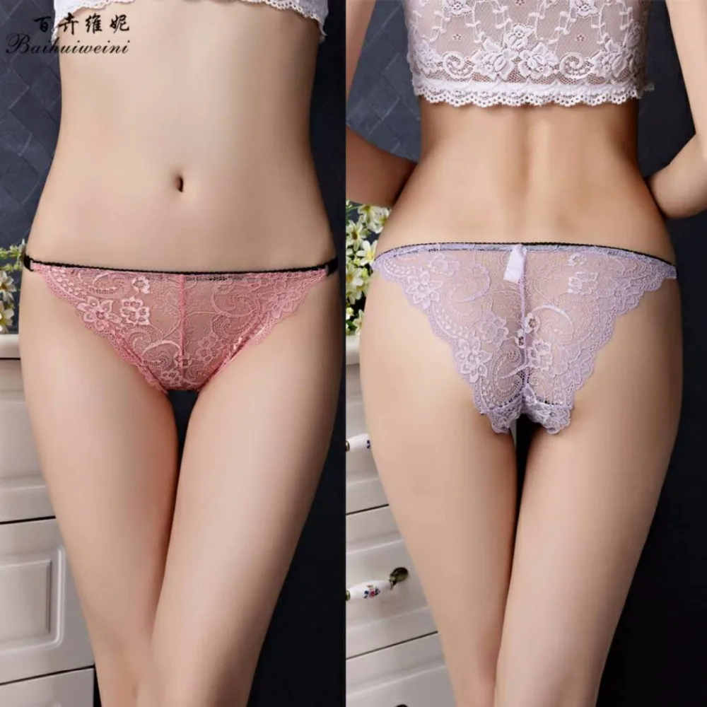 Женские сексуальные кружевные трусики Slimgirl прозрачные дышащие Бесшовные 3