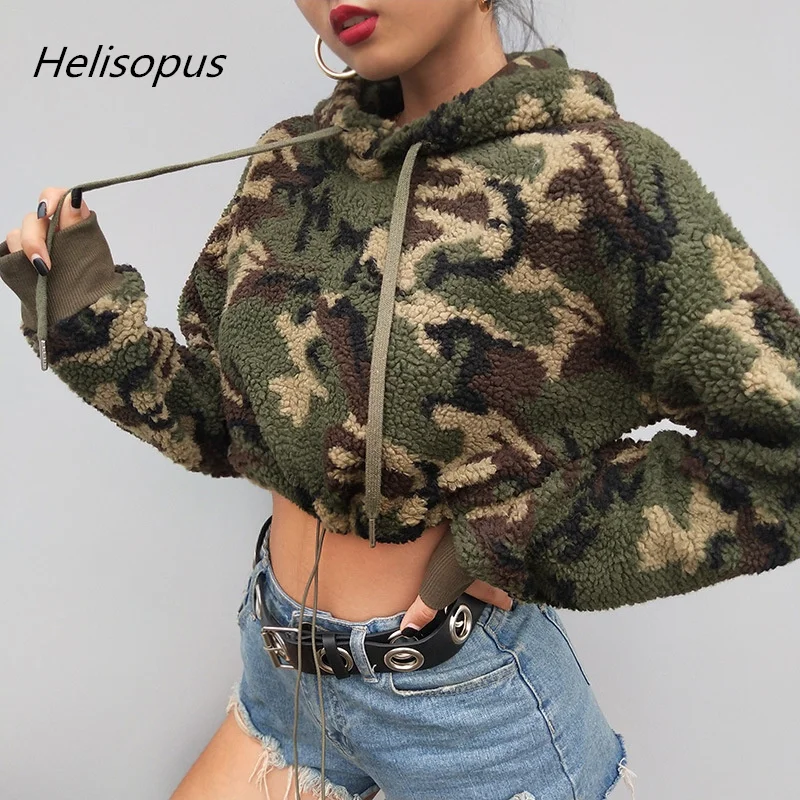 Helisopus Autumn Winter Long Sleeve Hoodies Women