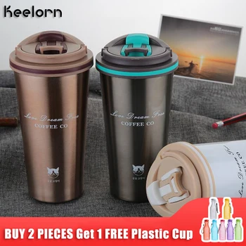 Keelorn Thermos Mug Coffee Cup with Lid Thermocup Seal Stainless Steel vacuum flasks Thermo mug Innrech Market.com