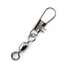 200 шт./лот рыболовные Вертлюги кран Вертлюги с блокировкой оснастки рыболовные снасти Оборудование для подледной рыбалки защелкивающиеся Вертлюги