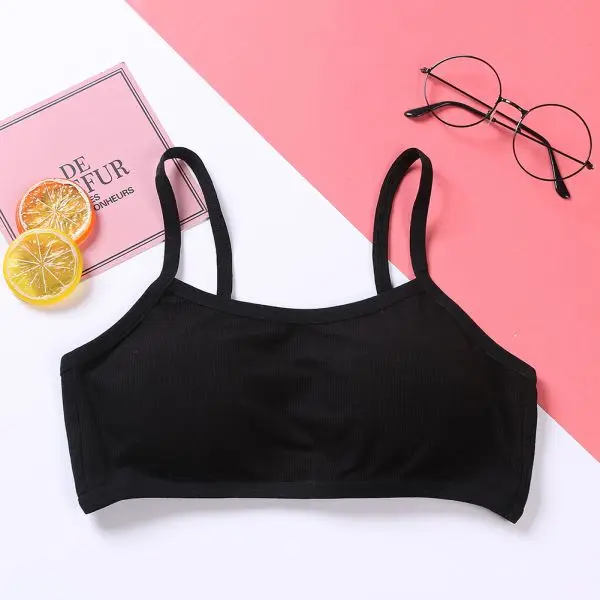 Girl Underwear Puberty Girls Summer Spring Cherry Print Seamless Training Bra Teenage Soft Cotton Underwear