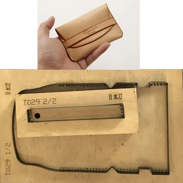 

2019 Japan Steel Blade DIY Wood Dies Stencil for Leather Craft Card Holder Die Cut Knife Mould Set Hand Punch Tool Sewing 2pcs