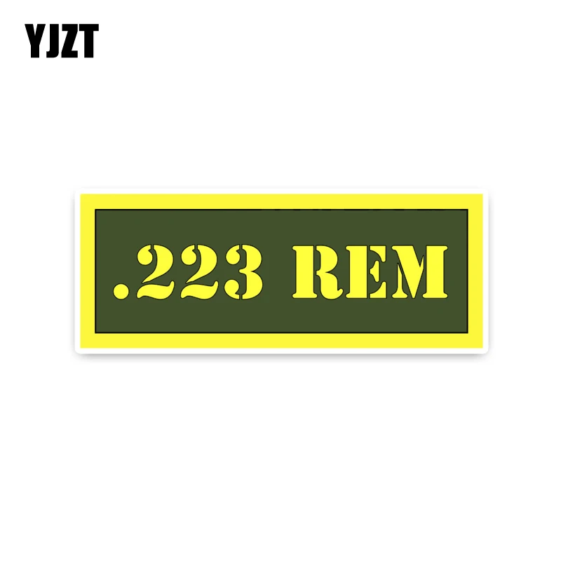 YJZT 12 5 см * 4 7 желтый. 223 REM боеприпасы ПВХ водонепроницаемые наклейки высокого