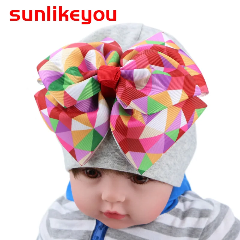 

Sunlikeyou Toddler Summer Hat For Girl Kids Cap Multicolor Bow Baby Beanie Bonnet Newborn Breathable Infant Cotton Soft Baby Hat