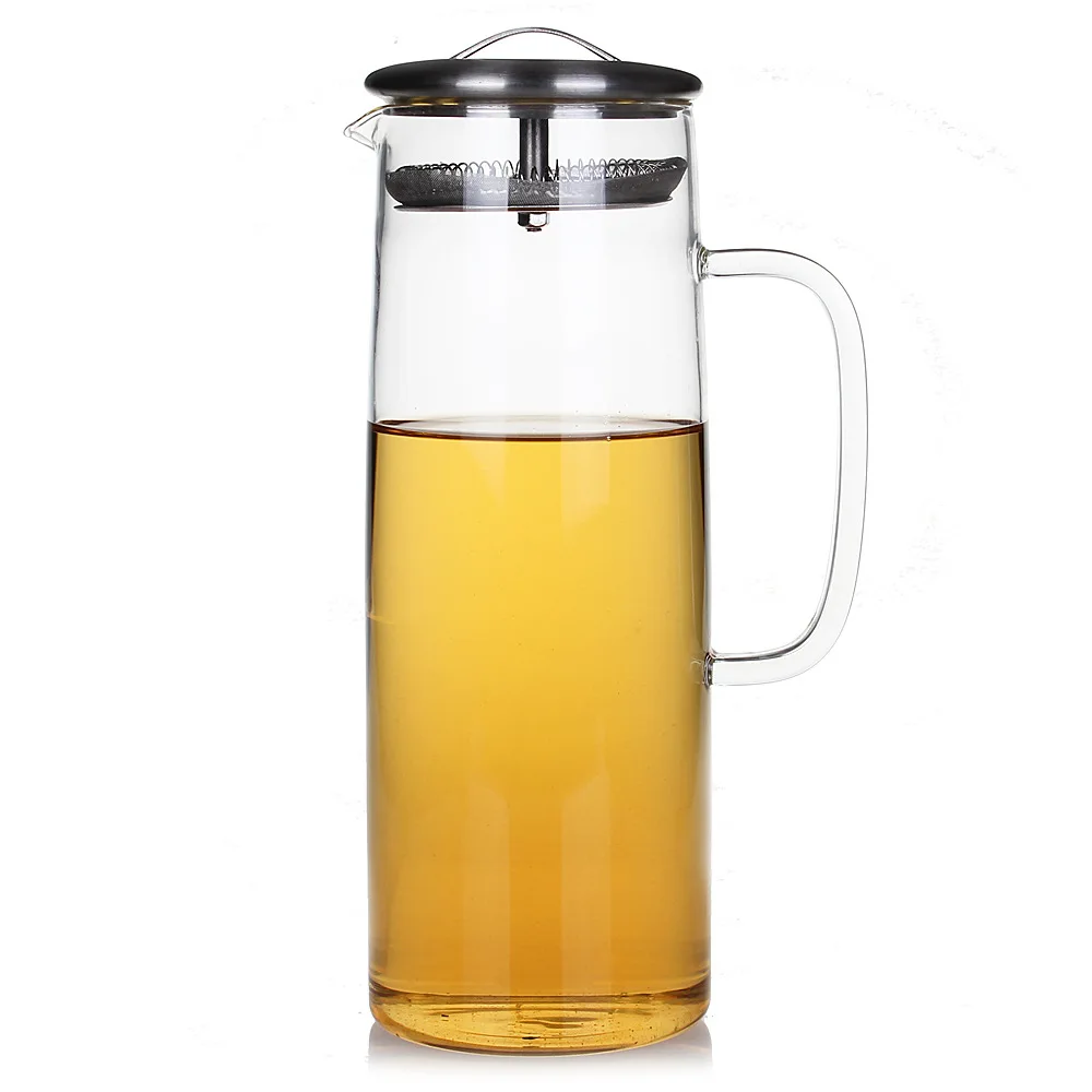 Heat resistant Glass Tea pot With Infuser Water Large Capacity Kettle