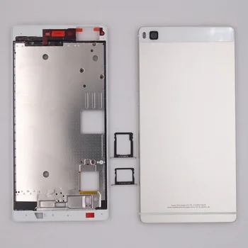 

BaanSam New LCD Front Frame Metal Battery Door Back Cover Card Tray Housing Case For Huawei Ascend P8 5.2 Inch Standard Version