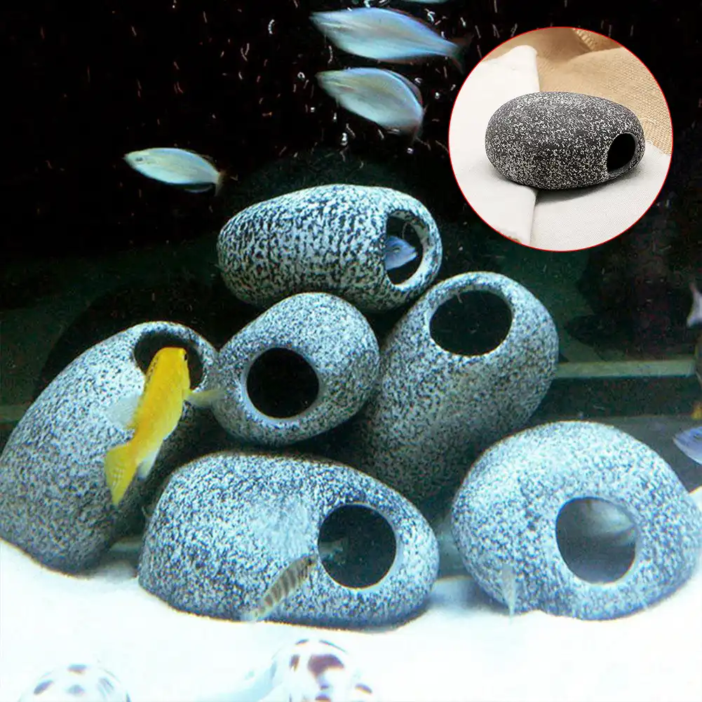 aquarium ornament stone cichlid rock pond decoration fish tank