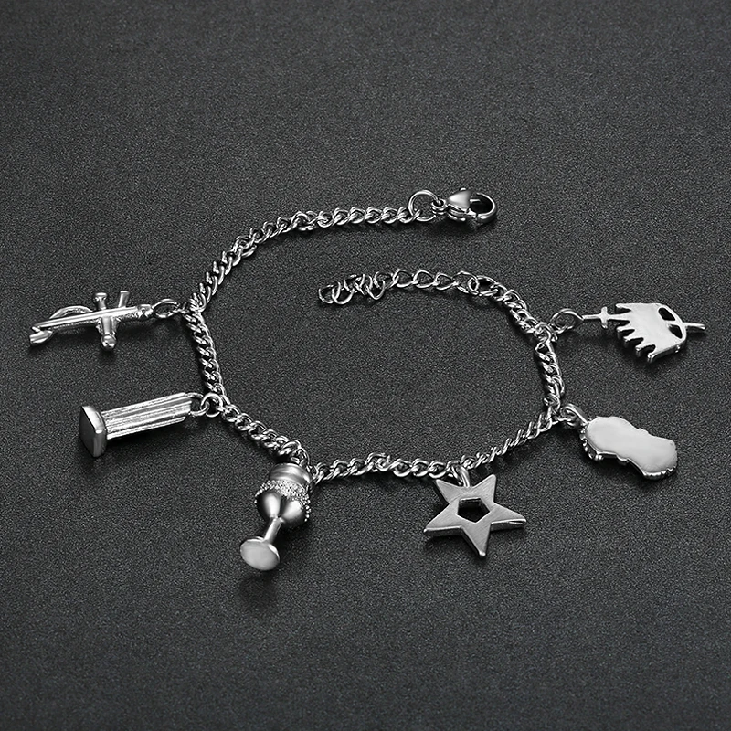 silver oes the order of the eastern star charm bracelets for ladies (5)