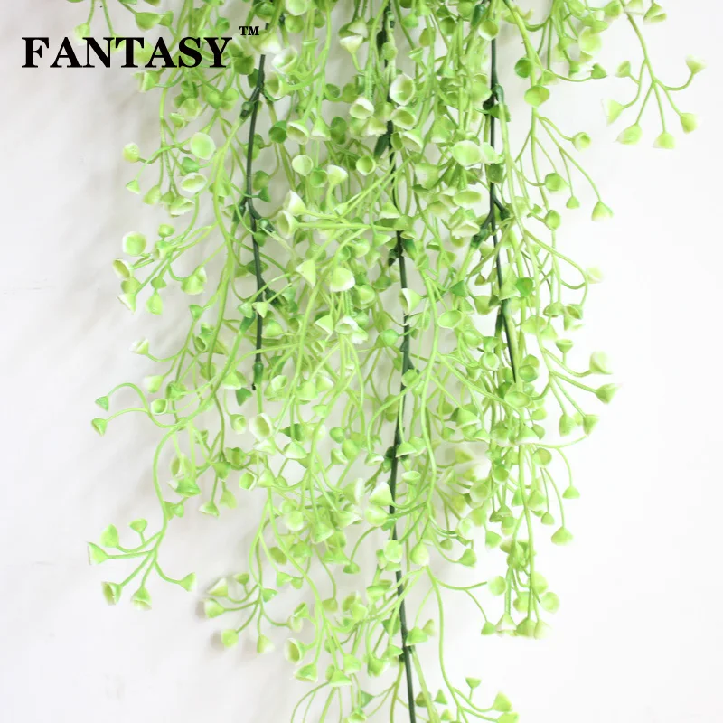 

FANTASY Artificial Hanging Plants Ivy Outdoor Rattan Greenery False Plant Wall Vines Plastic Green Garland Leaf Fake Tree Branch