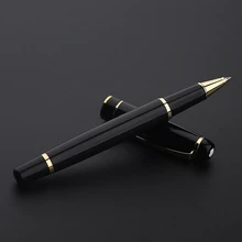 1501 elegante de luxo ouro rolo bola caneta esferográfica de metal caneta escritório assinatura caneta