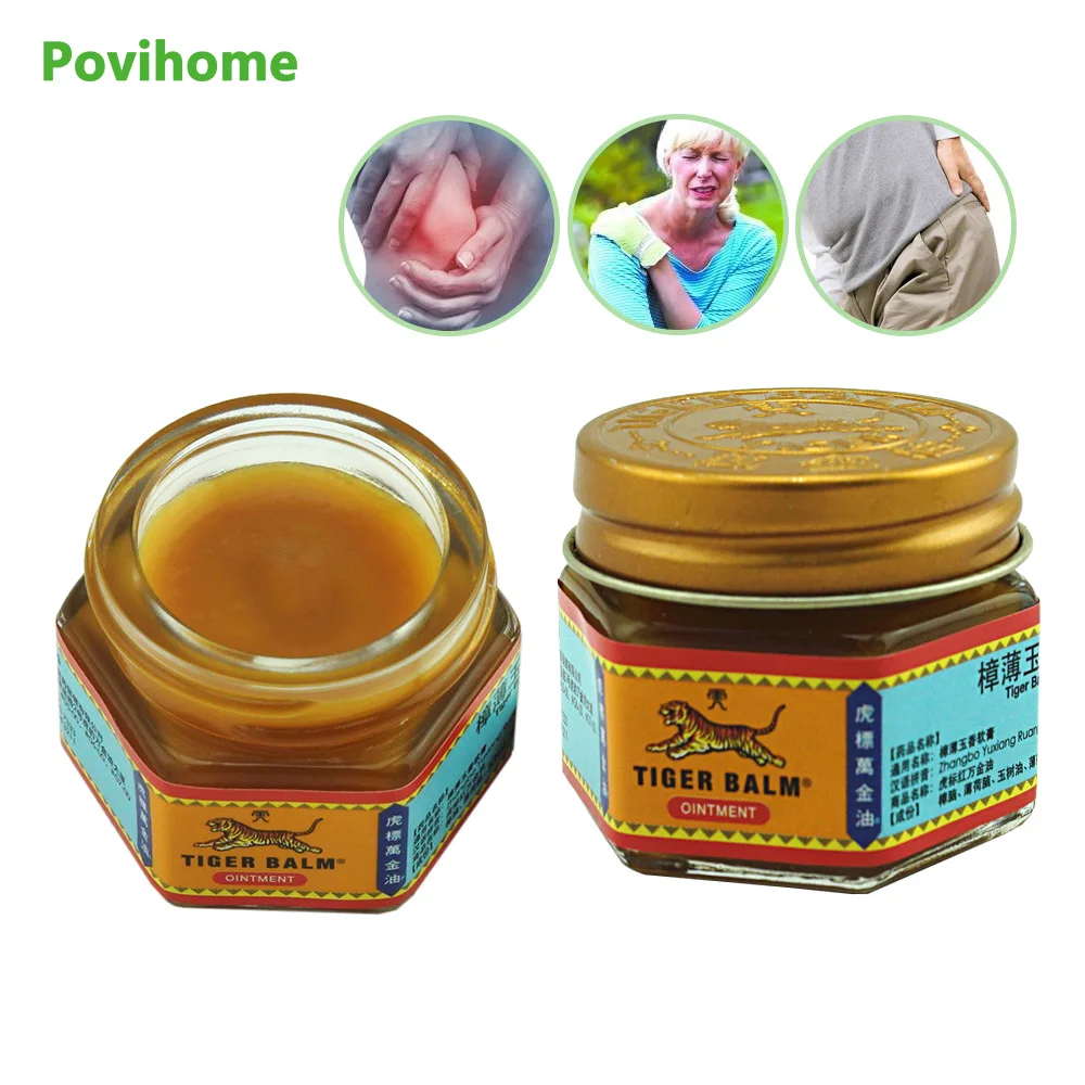 Povihome 2 шт. пакет 100% натуральный оригинальный красный/белый тигровый бальзам