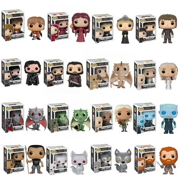 FUNKO POP Game of Thrones Rhaegal Viserion Daenerys Jon Snow Grey Wind Ghost A Song Of Ice And Fire Action Figure Toy Collection