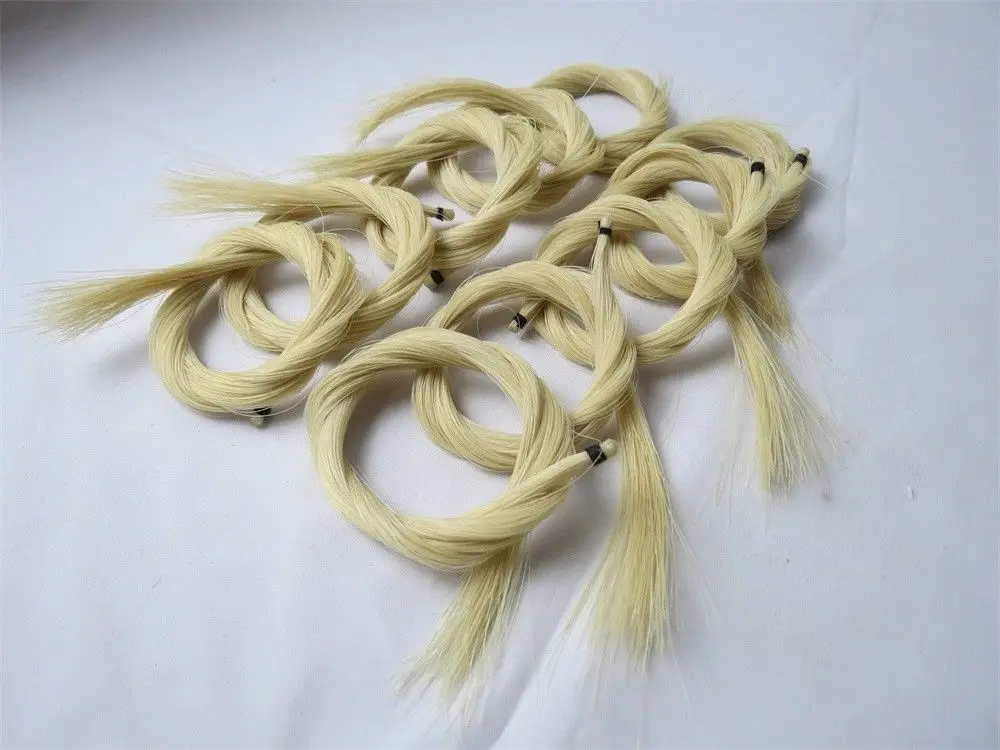 20 hanks натуральный белый стальон монгольская Скрипка Лук Волосы 80 85 см|violin bow hair|bow