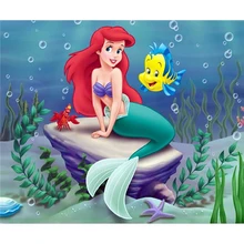 YIKEE декоративная картина маслом по номерам, по номерам картины Русалка