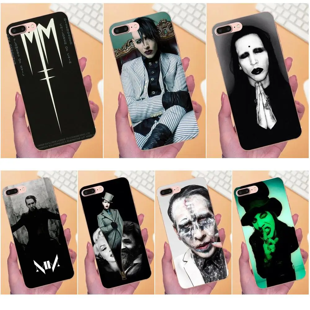 Ultra Thin Cartoon Pattern Back Phone Case Marilyn Manson Diy Colorful For Xiaomi Redmi Note 2 3 3S 4 4A 4X 5 5A 6 6A Pro Plus | Мобильные