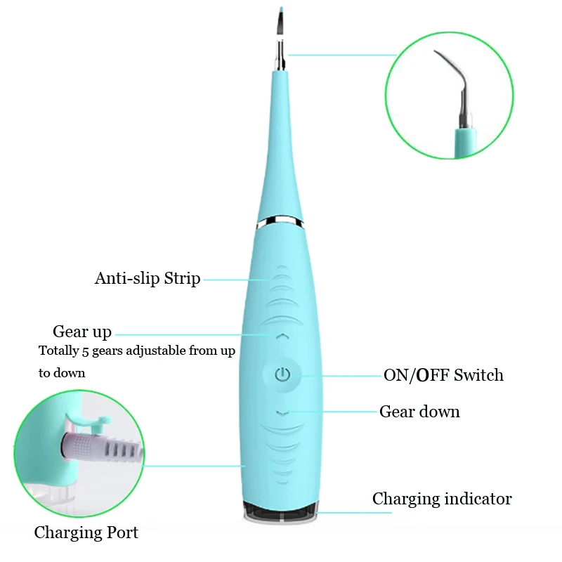 Отбеливание зубов Домашнее использование удаление зубных пятен зубной камень зубы пятна Масштабирование usb зарядка высокая частота вибрации стоматологические инструменты