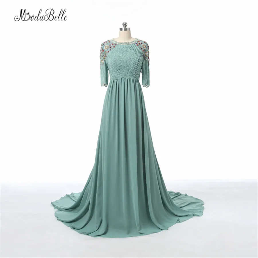 Modabelle Robe Soiree Longue Femme 2017 вечернее платье Дубай Кафтан длинное с бисером женское