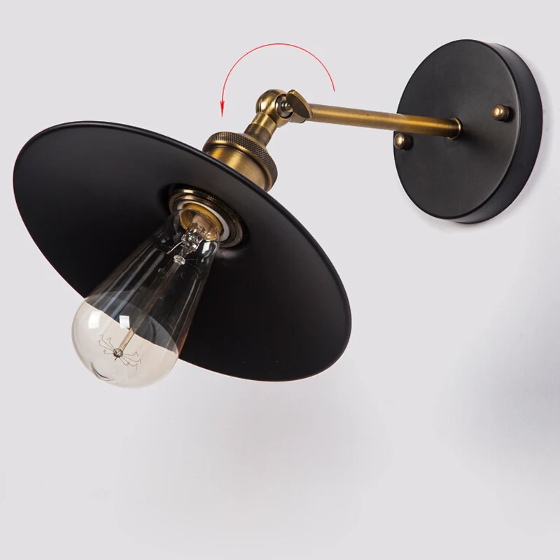 

Vintage Plated Industrial Wall Lamp Retro Loft LED Wall Light Lamparas De Pared Stair Bathroom Iron Wall Sconce Abajur Luminaria