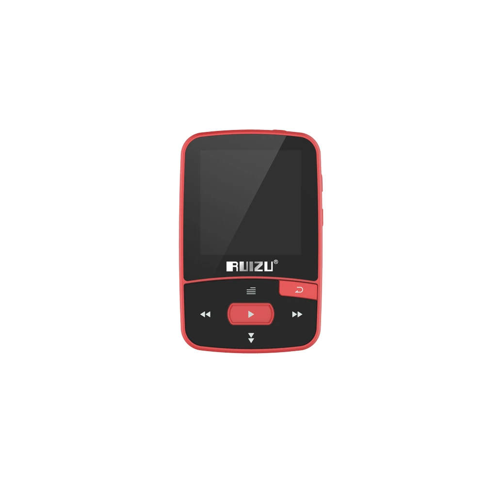 Спортивный мини Bluetooth Mp3 плеер Ruizu X50, музыкальный аудио Mp 3 с радио цифровым Hi-Fi экраном, Fm Flac Usb, 8 ГБ, без потерь - Цвет: Red