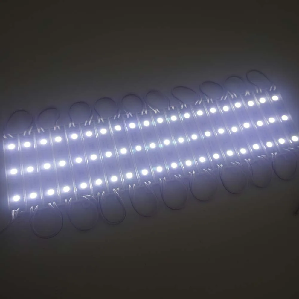 20 шт. светодиодный светильник 5050 SMD 3 12 В холодный белый IP65 для рекламы с
