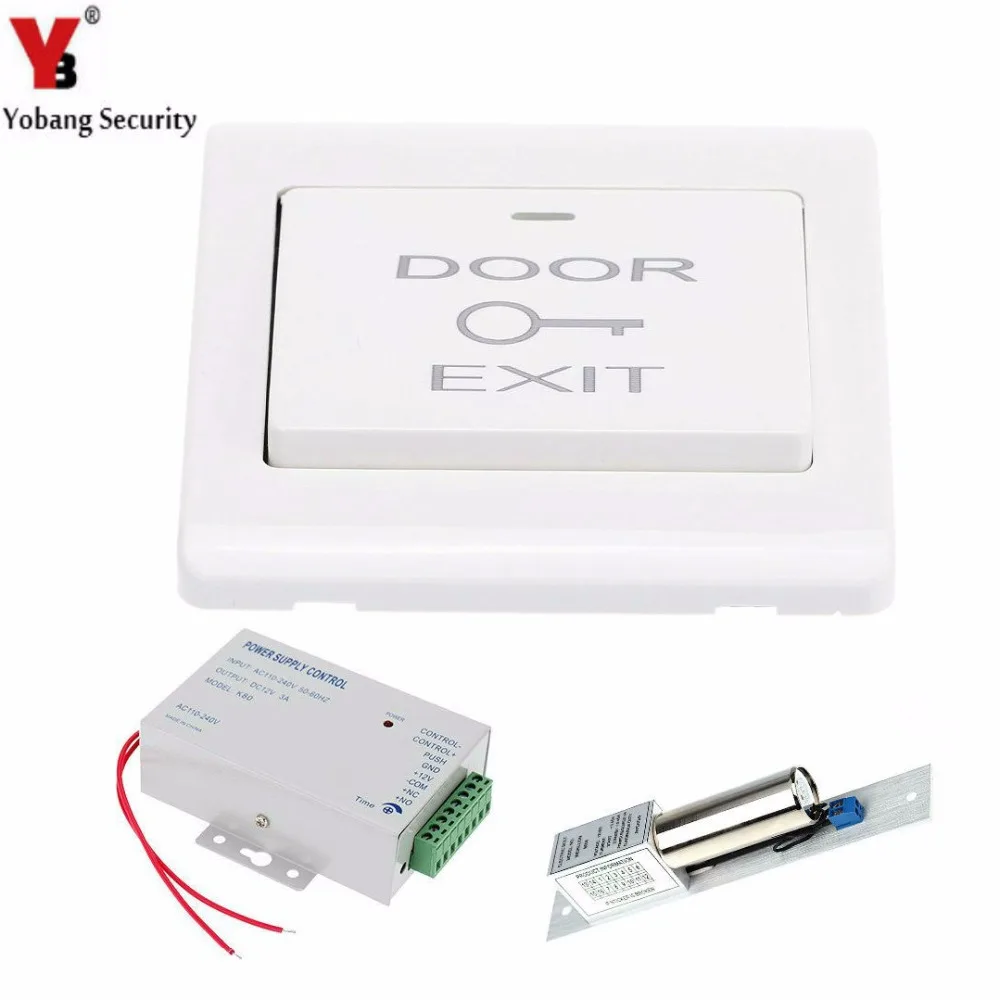 YobangSecurity DC12V Питание+ Электрический магнитный замок двери+ выход дверной переключатель для дома дверь контроль доступа входа Системы