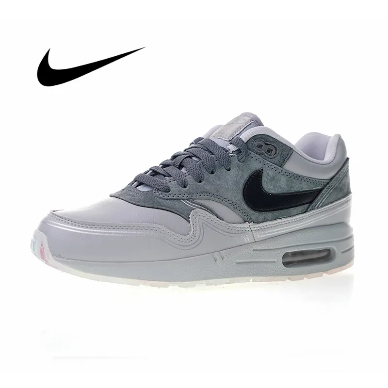 

Original Authentic Nike Air Max 1 Pompidou Men's Running Shoes Sport Outdoor Sneakers Shock Absorbing Lightweight AV3735-001