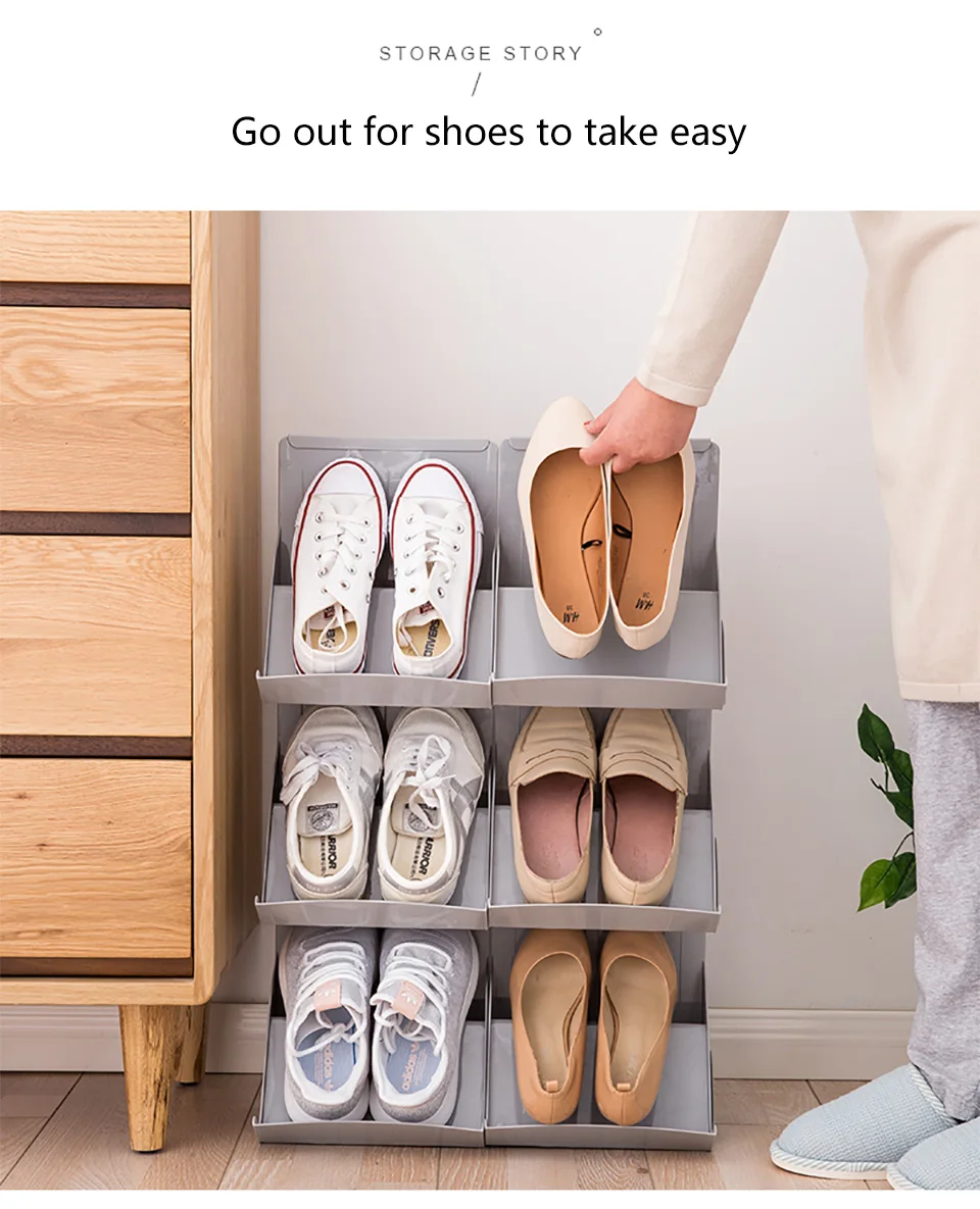 stackable wood shoe rack on Multifunctional Home Plastic Stackable Shoes Rack Stand Storage Organizer For Shoes Diy Shoe Cabinet For Home Decor Shoe Rack Stand Stackable Shoe Rackshoe Rack Organizer Aliexpress