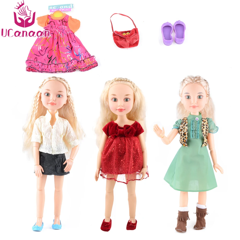 

UCanaan Girl Doll 14 Ball Jointed Body Realistic BJD Dolls Reborn Baby Girl Toys for Girls 18" With Gift Box