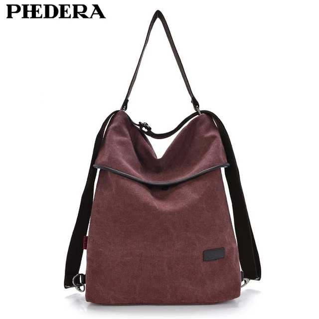 Multifunction Women S Backpack Retro Stylish Quality Washed Multifunction Women S Backpack Retro Stylish Quality Washed Canvas High School Rucksack Large Female Shoulder Bags