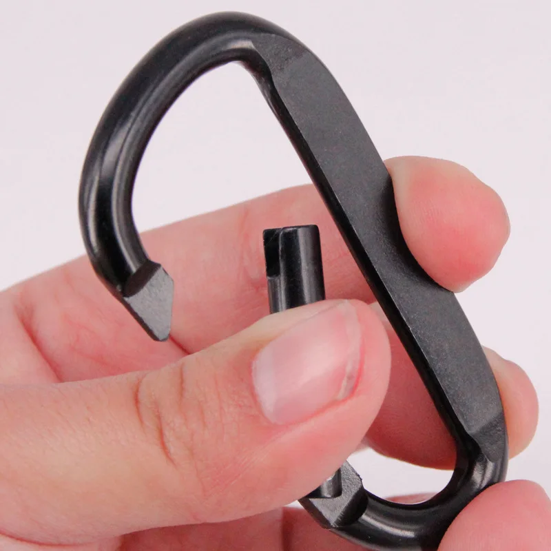 Aluminum Alloy Carabiner D-Ring Key Chain Clip Camping Keyring Snap Hook