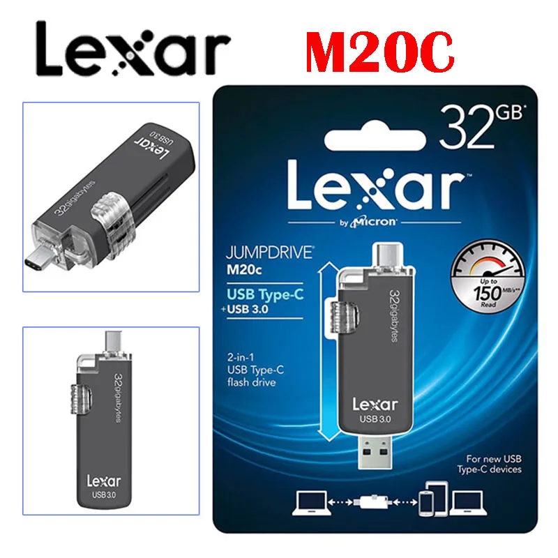 Lexar Jump Drive USB3.0 флеш-накопитель type-C U диск отпечаток пальца ID Jumpdrive безопасность 256 AES U Хранение телефона компьютера PC Mac