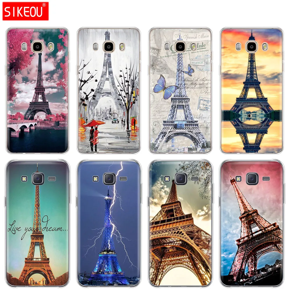 

silicone cover phone case for Samsung Galaxy J1 J2 J3 J5 J7 MINI 2016 2015 prime Paris Eiffel Tower