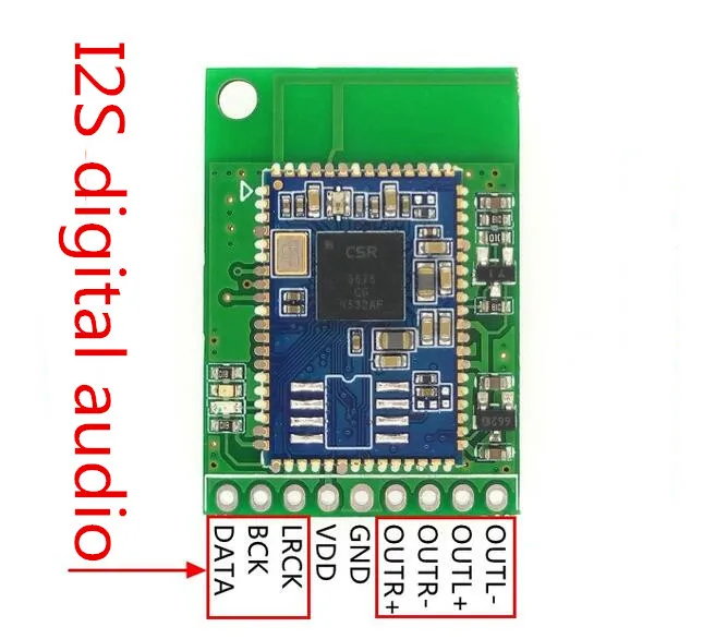 BTM875-B CSR8675 Bluetooth 5,0 Модуль группа ies/SPDIF цифровой аудио выход дифференциальный аналоговый тестовая плата - Цвет: I2S digital audio