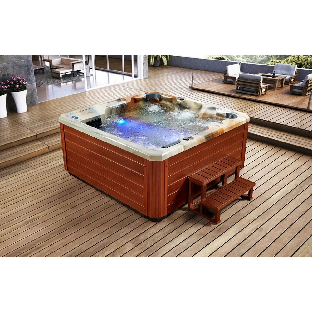 

Hot sale 5 People Spa Tubs made in China deluxe outdoor whirlpool with Balboa Control system
