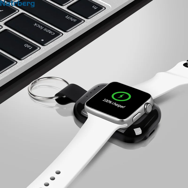 

Natrberg For Apple Watch Charger Power Bank Charging 750Mah Portable Travel Qi Charge For Apple Watch i Watch 4 3 2 1 Series