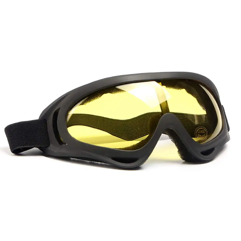 Высококачественные велосипедные солнцезащитные очки спортивные горнолыжные очки противотуманные UV400 для катания на лыжах, верховой езды спортивные пылезащитные солнцезащитные очки, очки для велоспорта - Цвет: Цвет: желтый