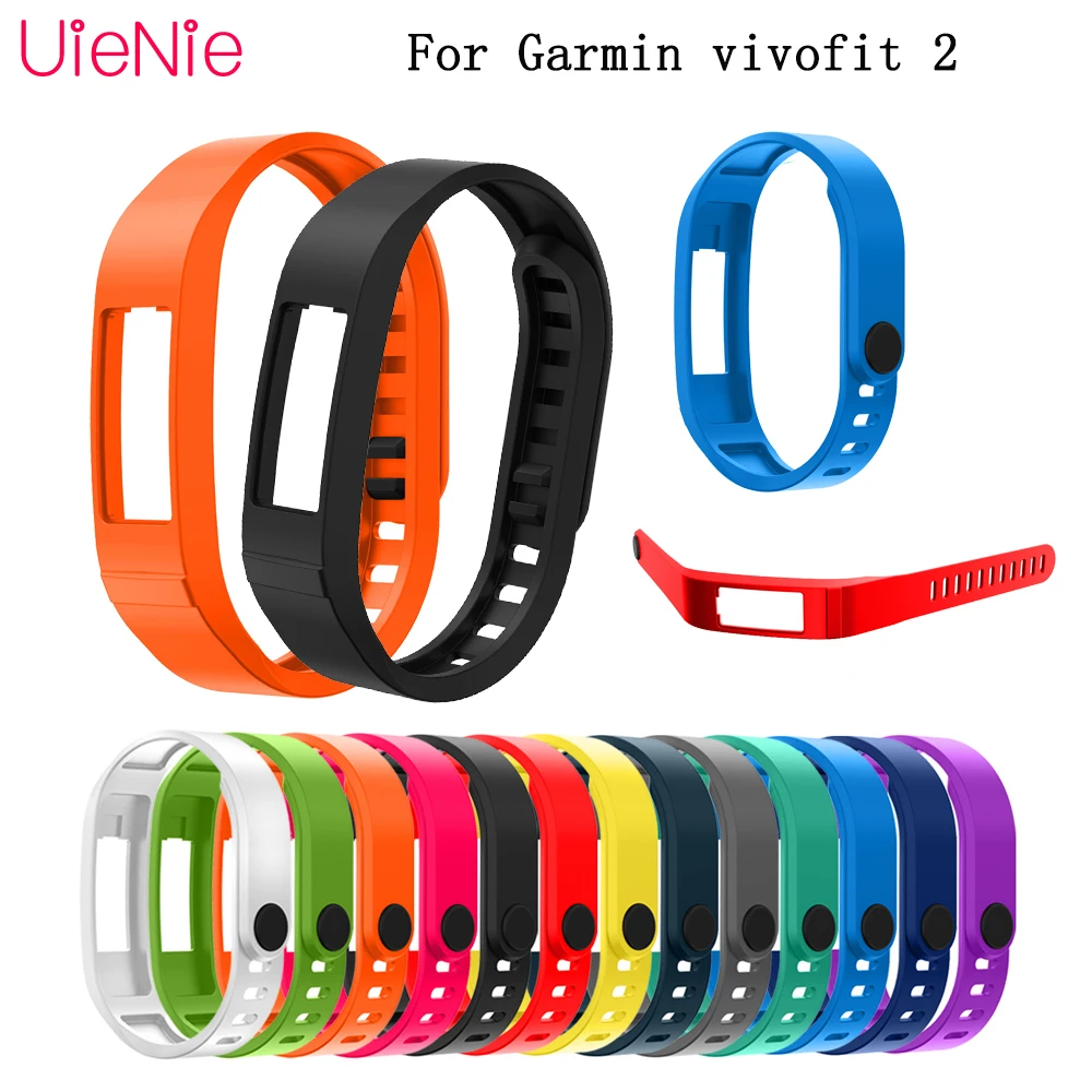 

Fashion Soft Silicone Bracelet for Garmin VivoFit 2 VivoFit2 Smart motion Watch Strap Accessories Button Wrist Wristband