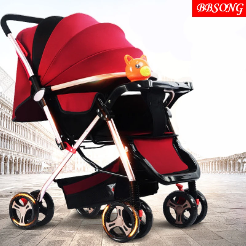 

BBSONG High Demand Baby Stroller Travel Pram Kids Carriage Foldable Children Fashion Pushchair For Lying and Seat Four Seasons