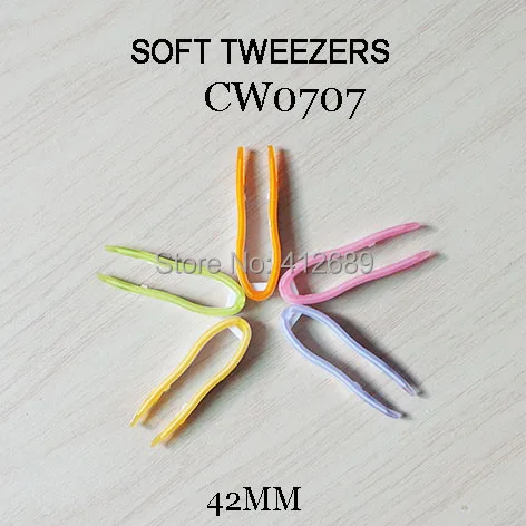 

silicone and plastic colorful small soft contact lens tweezers cosmetic use 5PCS/LOT