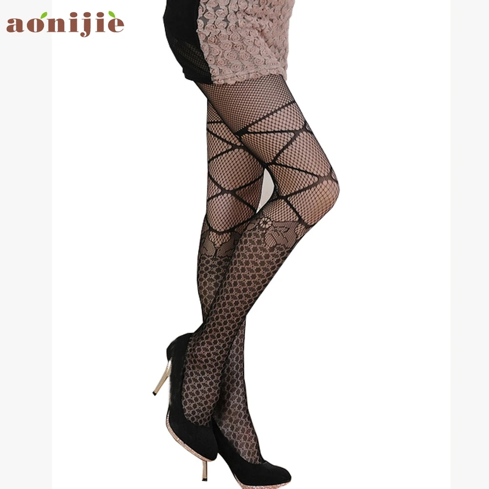

Sexy Black Women Stock Female Tight Fishnet Stockings Femme Pantyhose Girls High Socks Over Knee Stockings Elastic sock Mar29ZH