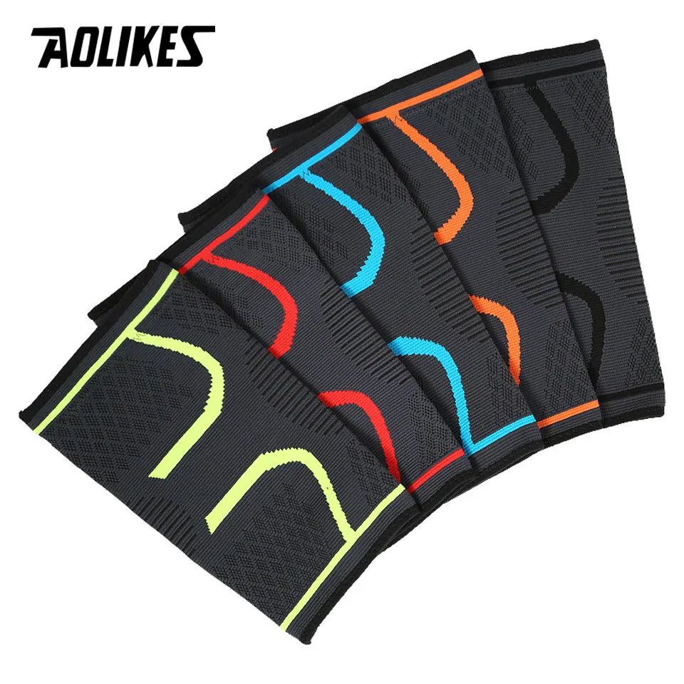 Genouillère de maintien en nylon avec compression pour sports divers, 1 pièce, protection pour le genou, accessoire élastique pour fitness, activités physiques, course à pied, cyclisme, basketball, volleyball, vendu à l'unité