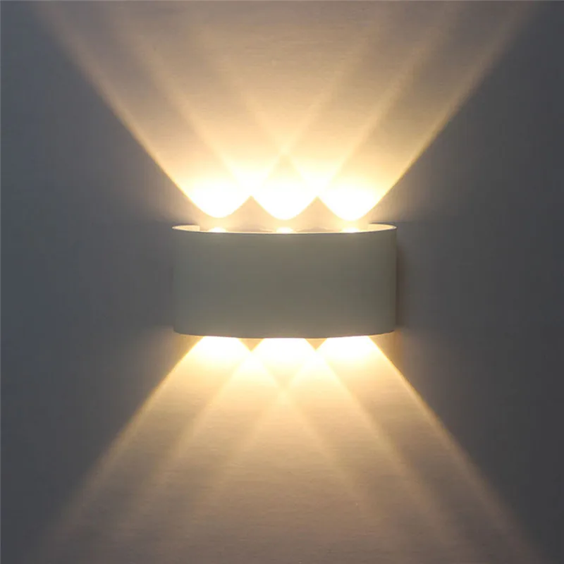 

1pcs Modern LED Wall Light Up And Down Curved Dedroom Lamp Living Room Display Cabinet Decorative No Flash