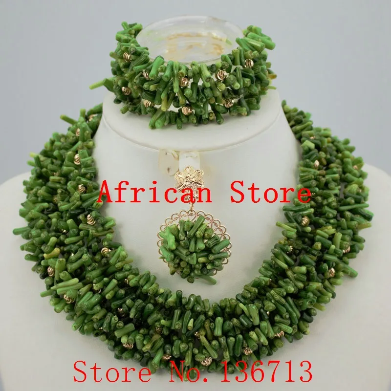

Nigerian Wedding African Beads Jewelry Set Blue African Costume Jewelry Sets Coral Beads Necklace Sets Free Shipping HD326-1