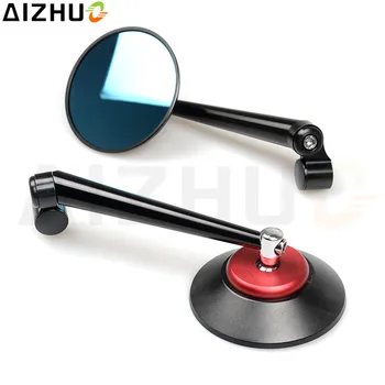 

motorcycle rearview mirrors universal motor scooter Aluminum blue len side mirror for SUZUKI HAYABUSA V-Strom 650 1000 ALL YEAR